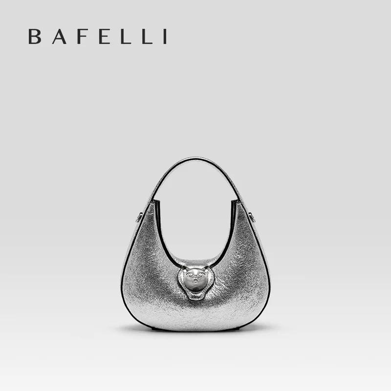 BAFELLI 2023 여성용 가방, 럭셔리 브랜드,  가죽, 고양이 패션, 트렌디한 오리지널 지갑, 디자이너 숙녀 어깨 핸드백